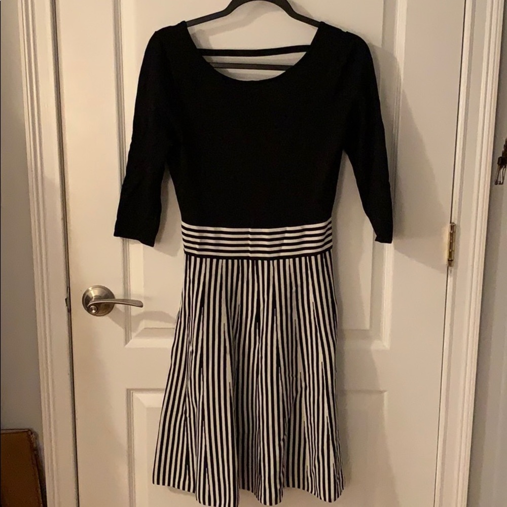 Philosophy black and white dress